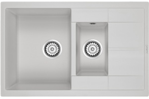 Мойка кухонная Paulmark Feste 77.5 белый матовый