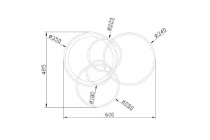 Люстра на штанге Escada Contour 10213/4LED BL White - 3