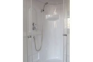 Душевая кабина Royal Bath 100х80 левая белая стекло матовое - 3