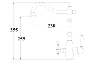 Смеситель Zorg Sanitary ZR 312 YF-50-BR для кухонной мойки - 2