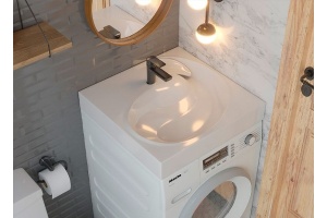 Раковина Stella Polar Бьянка 60 на стиральную машину белый - 3