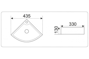 Раковина подвесная Ceramalux N белый (9067В) - 2