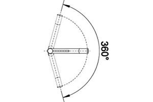 Смеситель для кухонной мойки Blanco Alta бежевый (517633) - 3