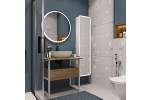 Мебель для ванной DIWO Элиста 80 светлое дерево с раковиной Moduo 55 Leaf - 2