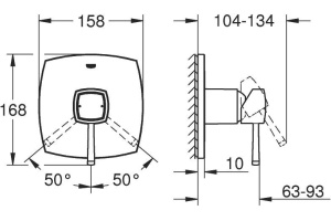 Смеситель Grohe Grandera 24067000 для душа - 2