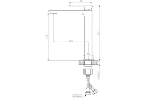 Смеситель Orange Lutz M04-121W для раковины - 2