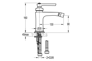 Swedbe Terracotta Art Смеситель для биде 2505 - 2