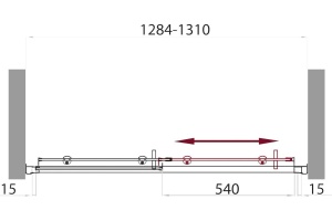 Душевая дверь в нишу BelBagno Uno BF 1 130 C Cr - 3