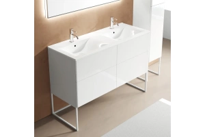 Комплект мебели SanVit Лира 120 двойная белый глянец - 3