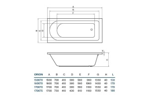 Ванна Koller Pool Orion 170х70 - 3