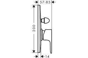 Смеситель для ванны с душем Hansgrohe Rebris E черный матовый - 2