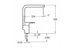 Смеситель Jacob Delafon Aleo E72360-CP для кухонной мойки - 2