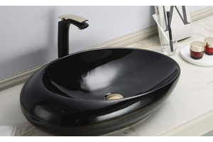 Раковина накладная CeramaLux NC 69 см черный (78456)