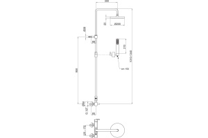 Душевая стойка Webert Azeta AZ870105015METAL хром - 2