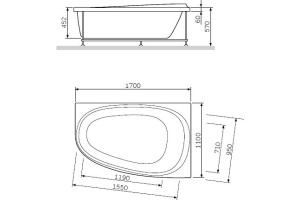Акриловая ванна Am.pm Like 170x110 см (W80A-170R110W-A) - 2