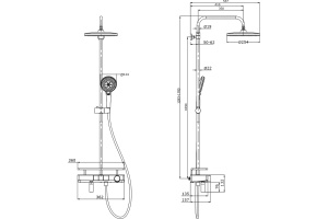 Душевая стойка Lemark Tropic c термостатом LM7011C - 3