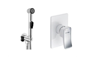 A010657WHITE Встраиваемый комплект для биде со шлангом 120 см