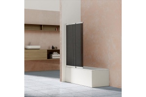 Шторка на ванну Vincea VSB-1E100CG 100 см, профиль хром, стекло тонированное