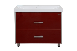 Тумба под раковину Misty Джулия Qvatro 105 бордовая глянцевая