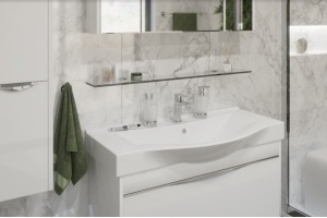 Полка STWORKI Glass Shelf 100 полкодержатели хром - 3