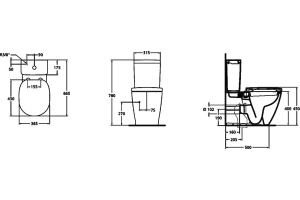 Чаша для унитаза-компакта Ideal Standard Connect Cube E803701 - 3