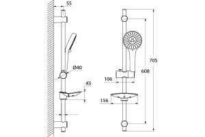 Душевой гарнитур Iddis  (AQU3F00I16) - 2