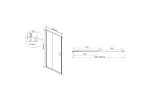 Душевая дверь Vincea Garda 105х190 хром стекло прозрачное - 2