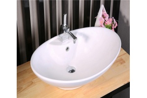 Раковина накладная CeramaLux N 66.5 см белый (7025) - 2