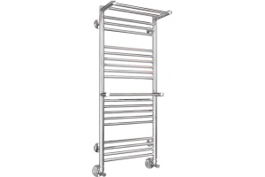 Полотенцесушитель водяной Terminus Аврора П20 400*1010 c полкой, с полотенцедержателем - 2