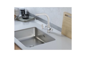 Смеситель для кухни Paulmark Essen белый матовый - 2