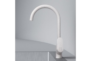 Смеситель AM.PM Like для кухонной мойки, белый камень - 3
