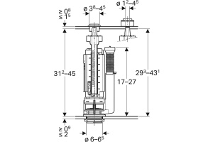 Принадлежность для унитаза механизм для бачка сливной, цвет: механизм - 2