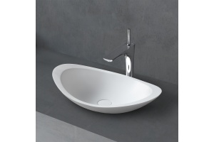 Раковина накладная Abber Stein 60.5х38 белый матовый