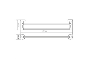 Regen K-6940 Штанга для полотенец двойная - 3