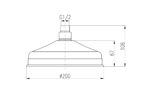 Верхний душ Rav Slezak 20х20 хром - 2