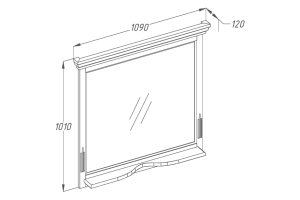 Зеркало Opadiris Риспекто 100 нагал - 3