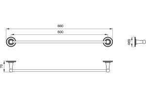 Полотенцедержатель Timo Nelson 150053/00 хром - 2
