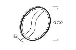 Зеркало Jacob Delafon Odeon Rive Gauche 70 черный сатин с подсветкой - 2