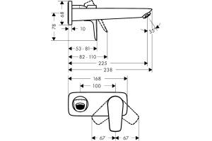 Смеситель Hansgrohe Talis E 71734990 для раковины - 2