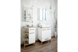 Тумба Sanflor Ингрид 50 швейцарский вяз, белая - 2