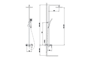 Душевая система Timo Briana SX-7130/17 золото матовое - 2