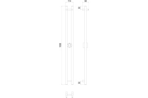 Электрический полотенцесушитель Terminus Дуо круг 114х1600 Хром - 3