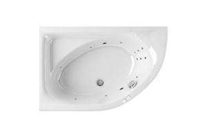 Ванна акриловая Excellent Aquaria Line 170x110 L с гидромассажем белый - хром