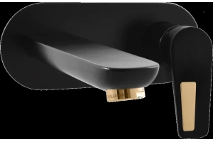 Смеситель для раковины Rav Slezak Colorado черный матовый - золото