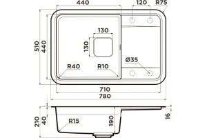 Мойка кухонная Omoikiri Tasogare 78 leningrad grey - 3
