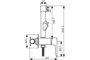 Гигиенический душ Kaiser Estilo 62188 со смесителем, С ВНУТРЕННЕЙ ЧАСТЬЮ - 2