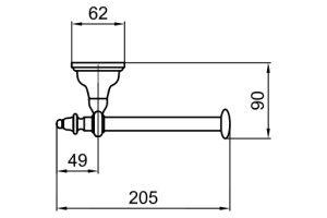 Держатель туалетной бумаги Webert Ottocento (AM500801010) - 3