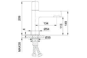 Смеситель для раковины Gappo хром - 2