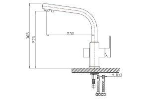 Смеситель Zorg Clean Water ZR 311 YF-песочный для кухонной мойки - 2