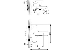 Смеситель Iddis Calipso для ванны с душем CALSB00I02WA - 2